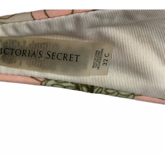 Victoria’s Secret Womens Bikini Swim Push-Up Padded Top Animal Print Floral 32C - Picture 8 of 8